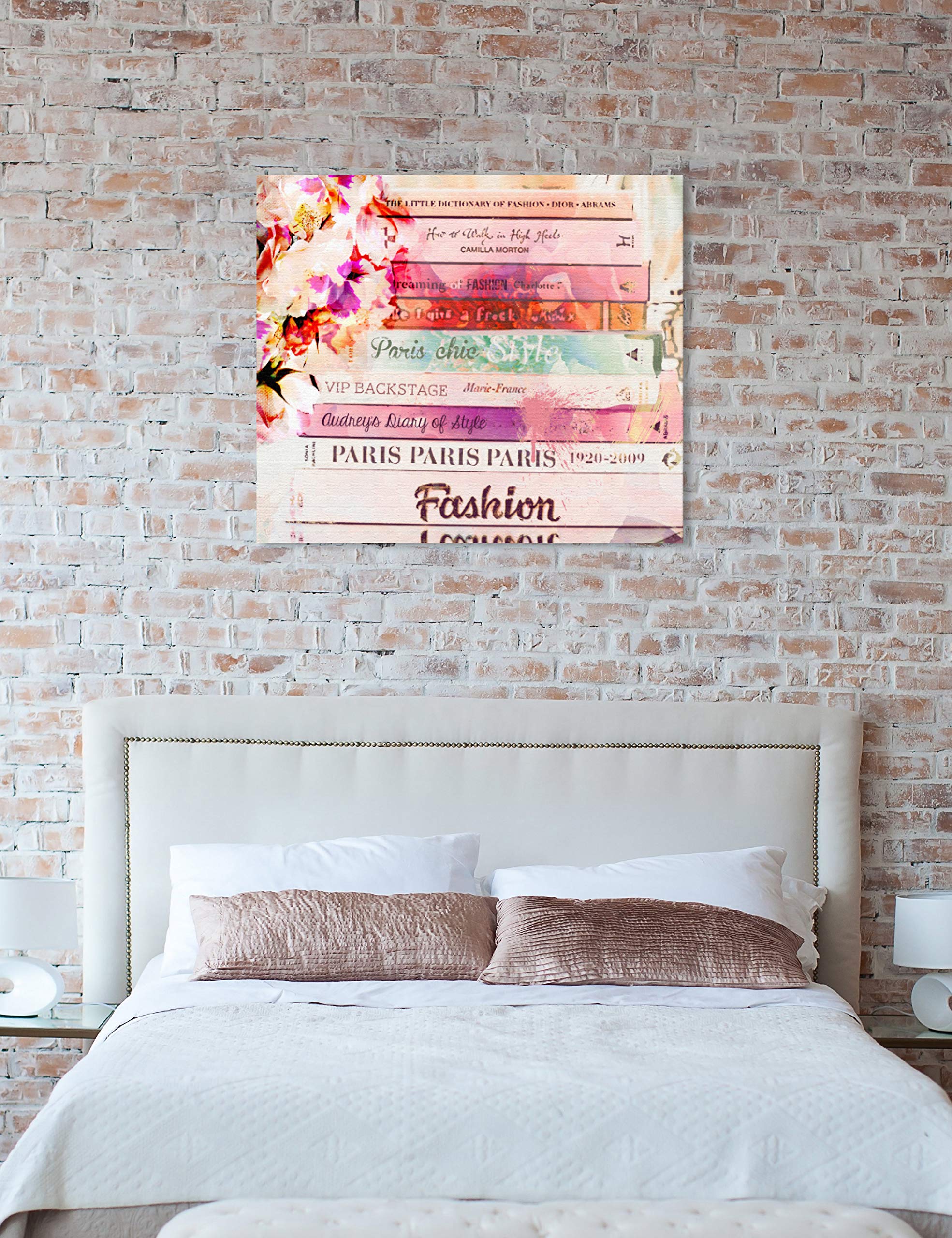 Oliver Gal Artist Co. Spring Romantic Books Wall Art Canvas Print - Fashion & Glam Home Decor for Living Room, Bedroom & Office