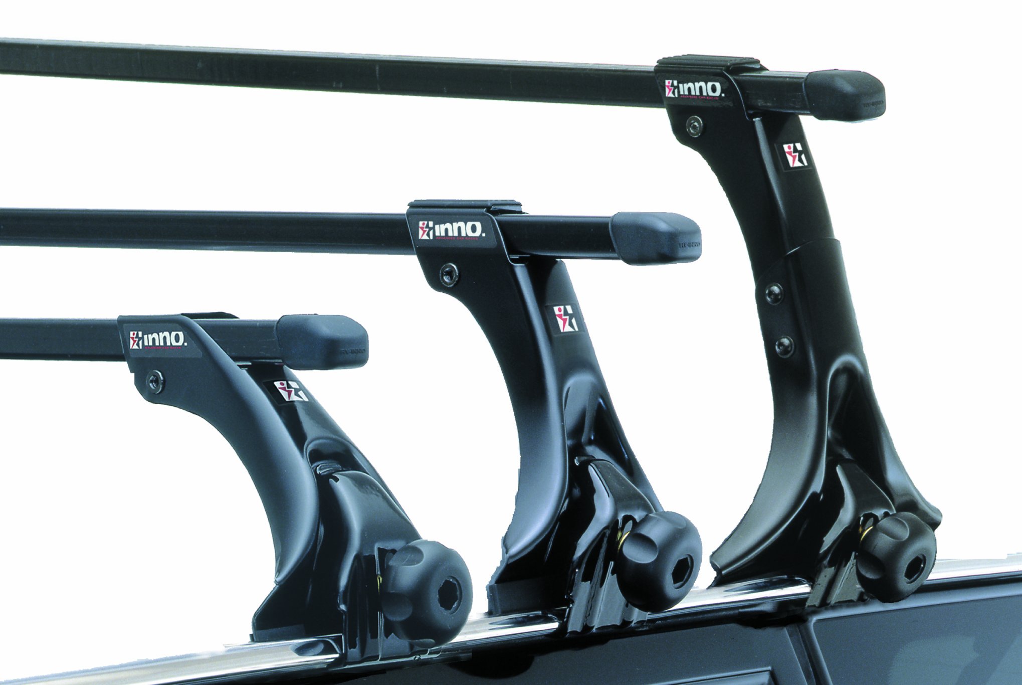 INNO 4-Pack Black Roof Rack Cross Bars with Locking System - Universal Fit for SUVs, Trucks & Vans - Secure Cargo Transport for Bikes, Kayaks & Luggage