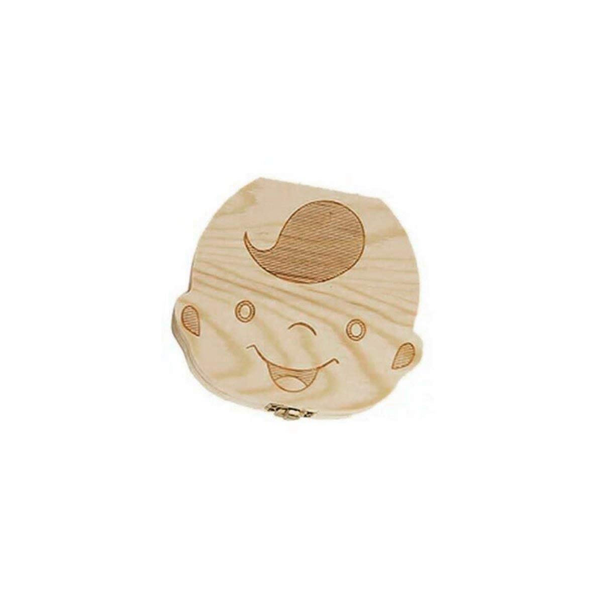 Isabelvictoria Wooden Baby Teeth Keepsake Box - Creative Storage Organizer for Children's Milk Teeth | Perfect Tooth Fairy Gift for Boys & Girls | Nursery Decor & First Tooth Memory Preservation
