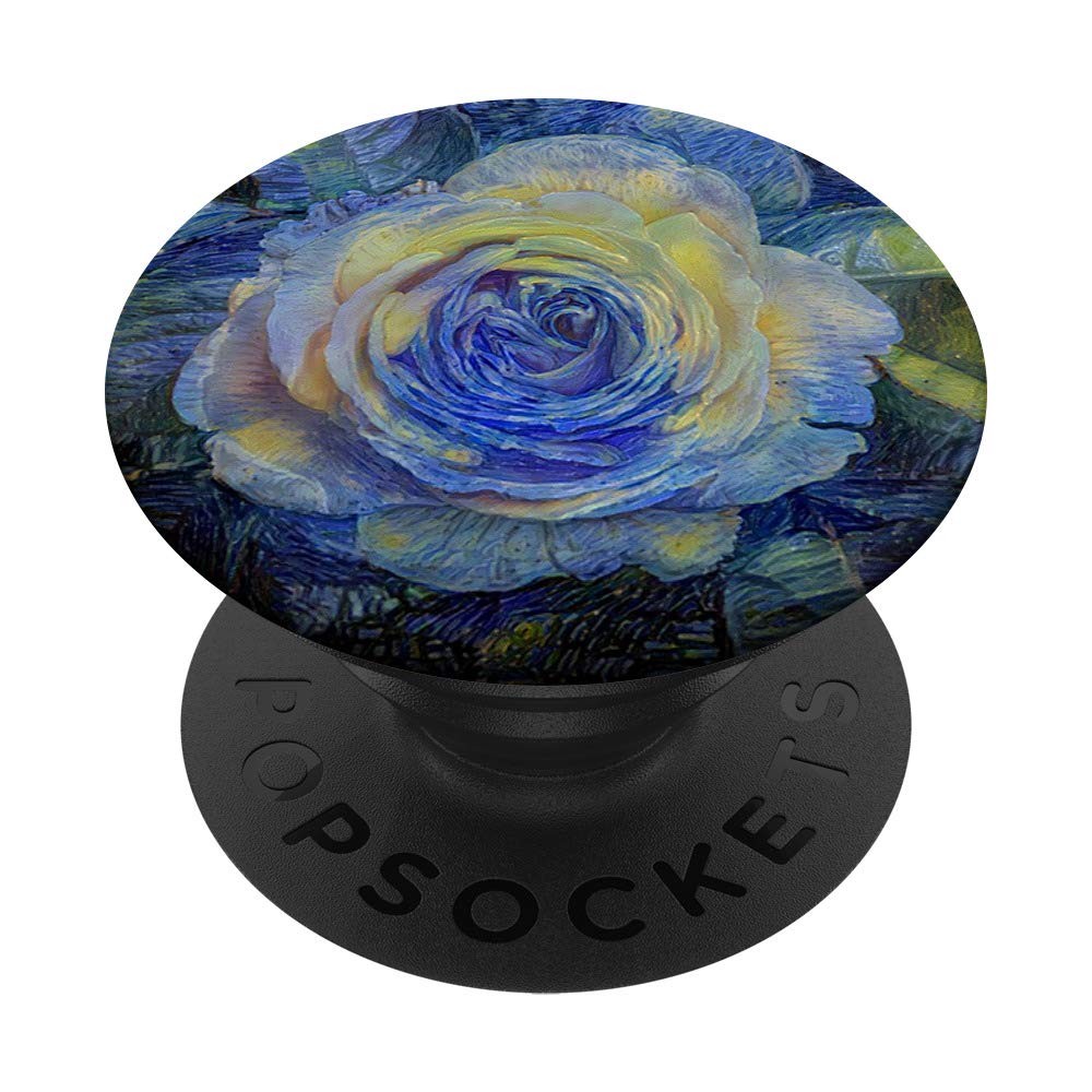 Starry Night Rose Flower Van Gogh Painting Floral Design - Perfect for Home Decor, Wall Art, and Gift Ideas
