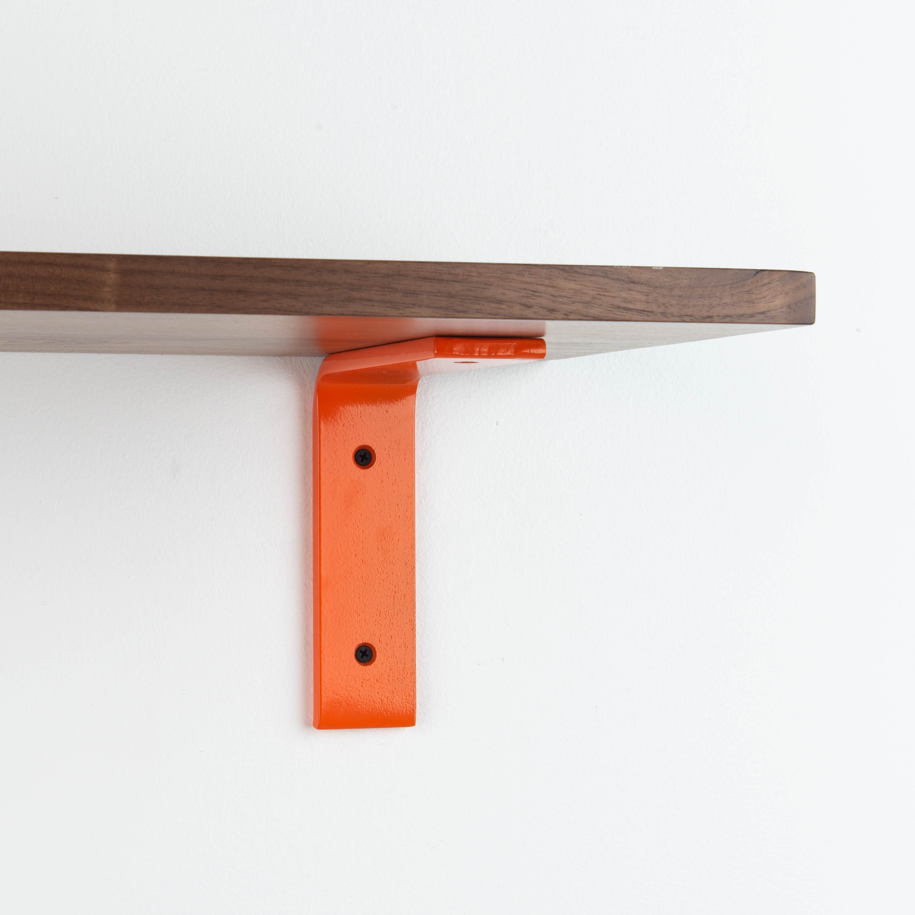 Leif Walnut Floating Wall Shelf - Handcrafted Wooden Shelf for Living Room, Bedroom, Bathroom & Office Decor - Rustic Modern Storage Solution for Books, Plants & Home Accessories