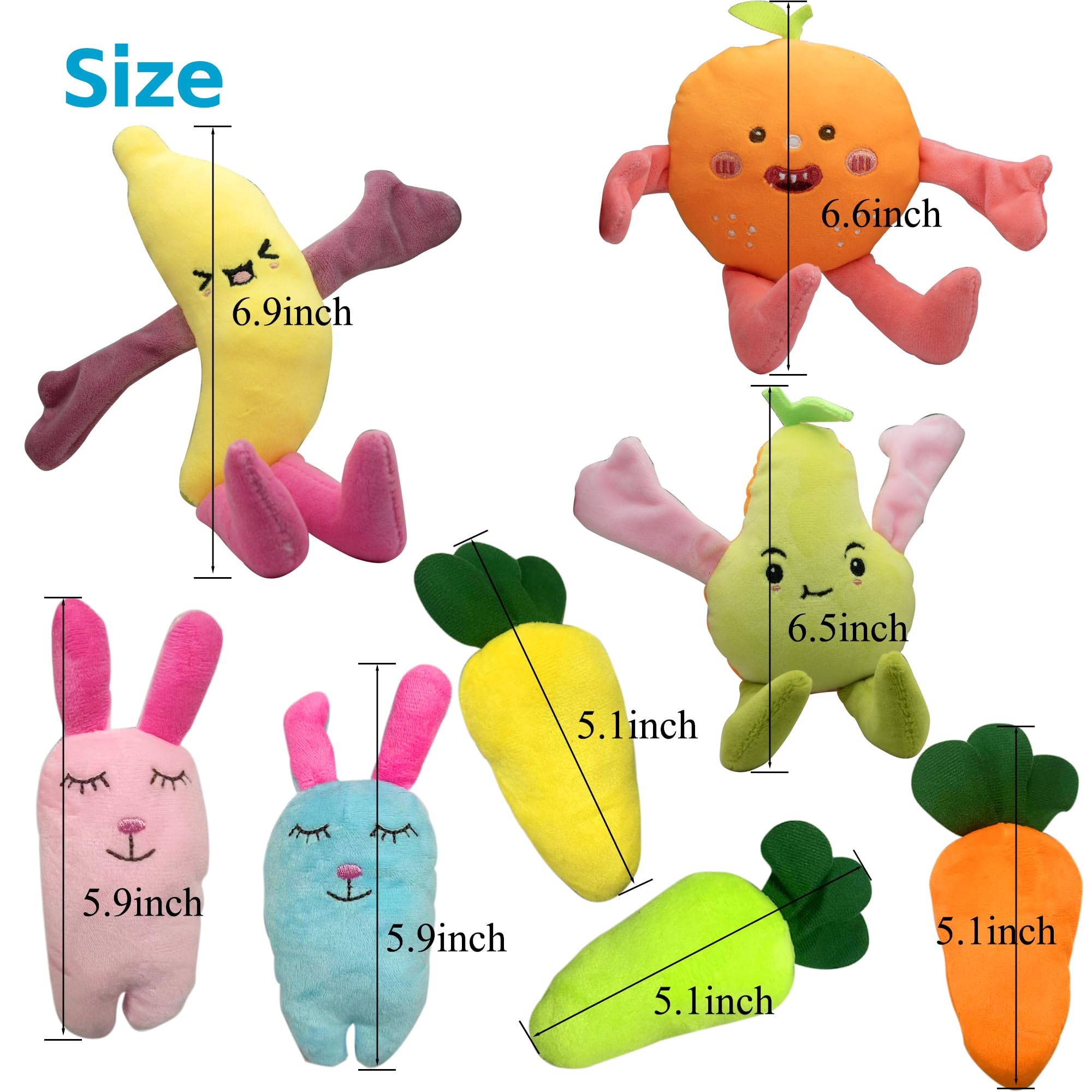 13 Pack Cute Carrot-Shaped Squeaky Dog Toys for Small Dogs & Puppies - Perfect for Chewing, Fetching, and Interactive Playtime