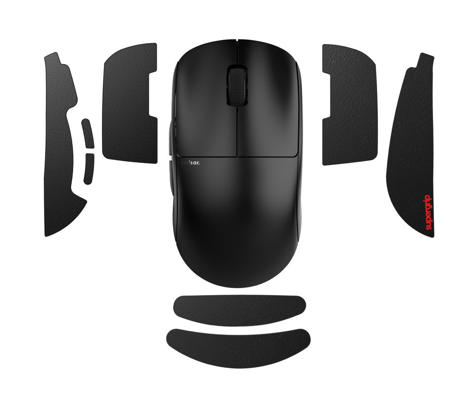 Pulsar Supergrip Grip Tape for Pulsar X2 & X2V2 Gaming Mouse - Non-Slip Anti-Sweat Grip for Esports & FPS Gaming
