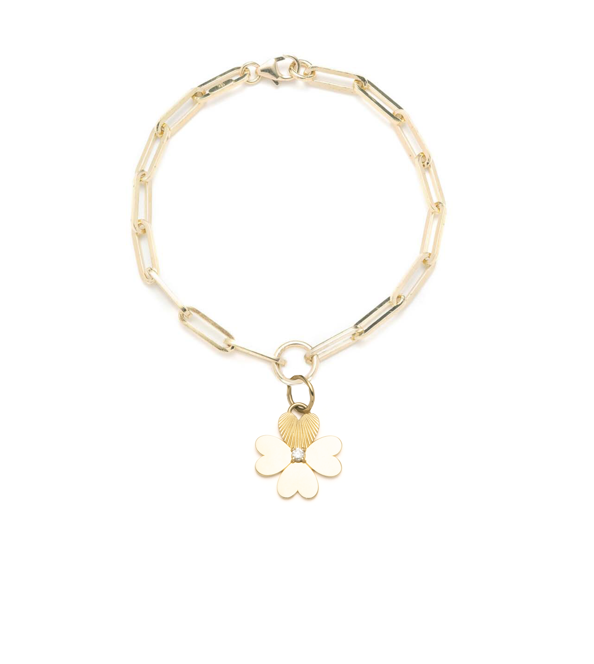 Four Leaf Clover FOB Clip Chain Bracelet - Classic Silver Jewelry for Women | Perfect Gift for Birthday, Anniversary & Everyday Wear
