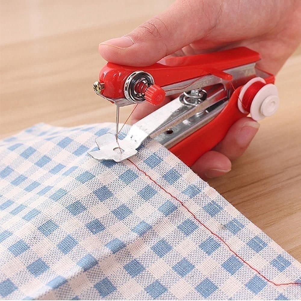 Portable Mini Handheld Sewing Machine - Manual Stitch Tool for DIY Crafts, Clothes Repair, Quilting & Travel - Compact Home Sewing Kit for Beginners & Professionals