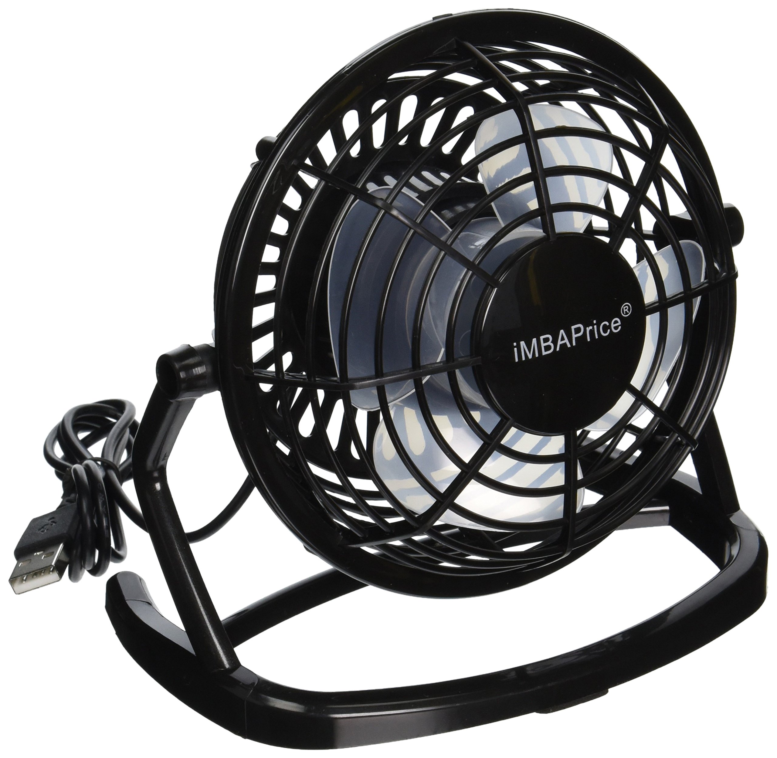 iMBAPrice USB Mini Desktop Fan - Portable USB Powered Small Fan for Home, Office, and Travel - Perfect for Desk, Bedside, and Car Use