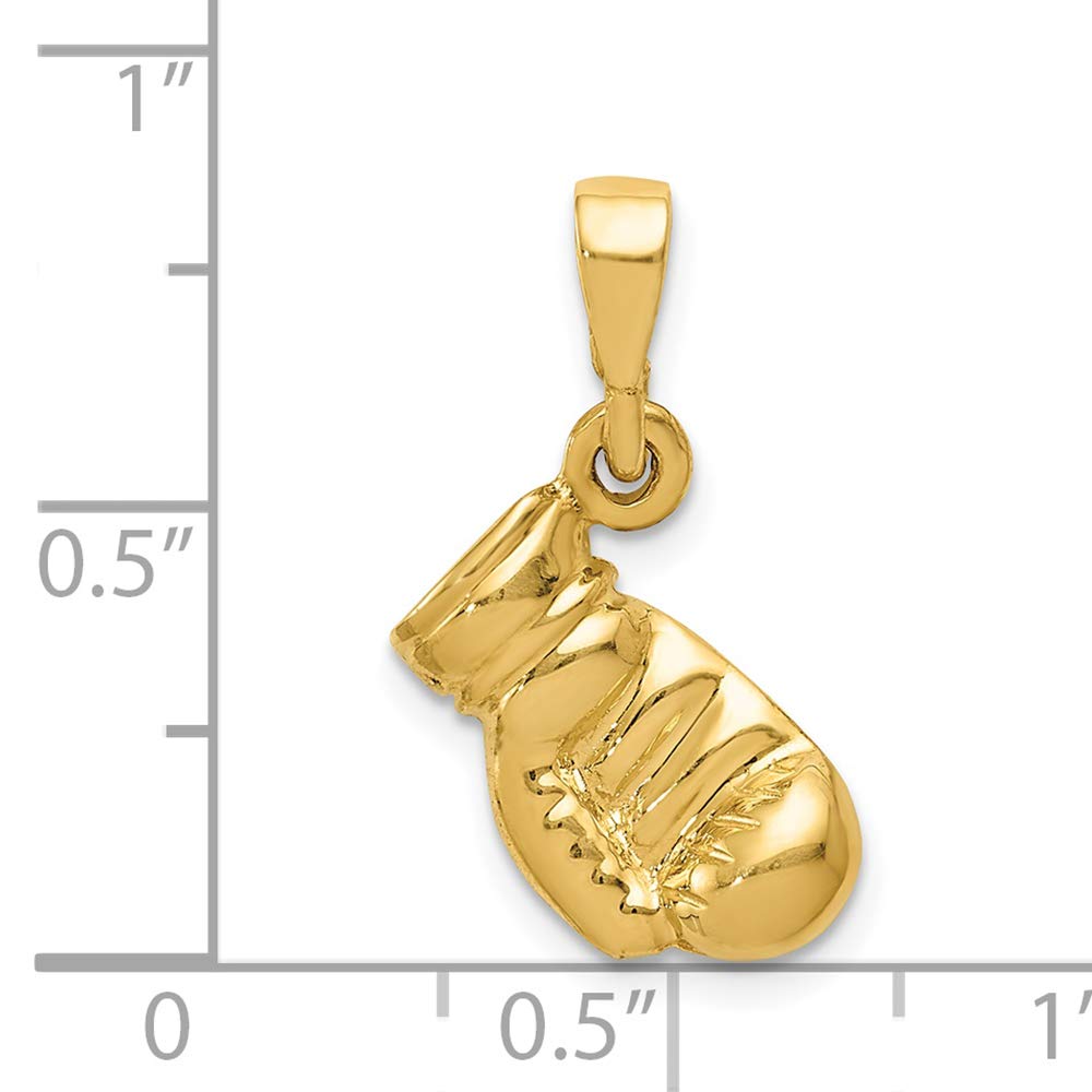 FJC Finejewelers 14k Yellow Gold Boxing Glove Charm Pendant - Dainty Boxing Jewelry for Women - Perfect Gift for Boxers, Fighters & Sports Lovers - Gym, Training & Competition Accessories