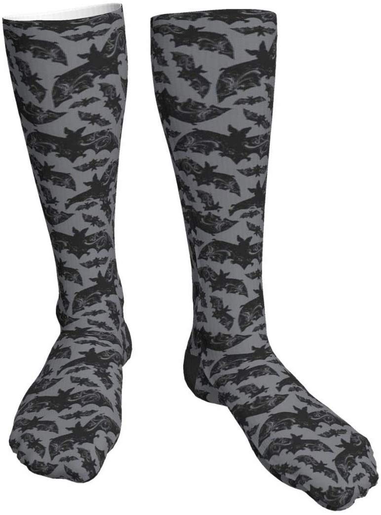 Unisex Love Bunny Rabbit Printed Compression Socks - Crazy Pattern Fun Long Cotton Over The Calf Socks for Running, Travel & Work (Perfect Gift for Nurses, Athletes & Fashion Lovers)