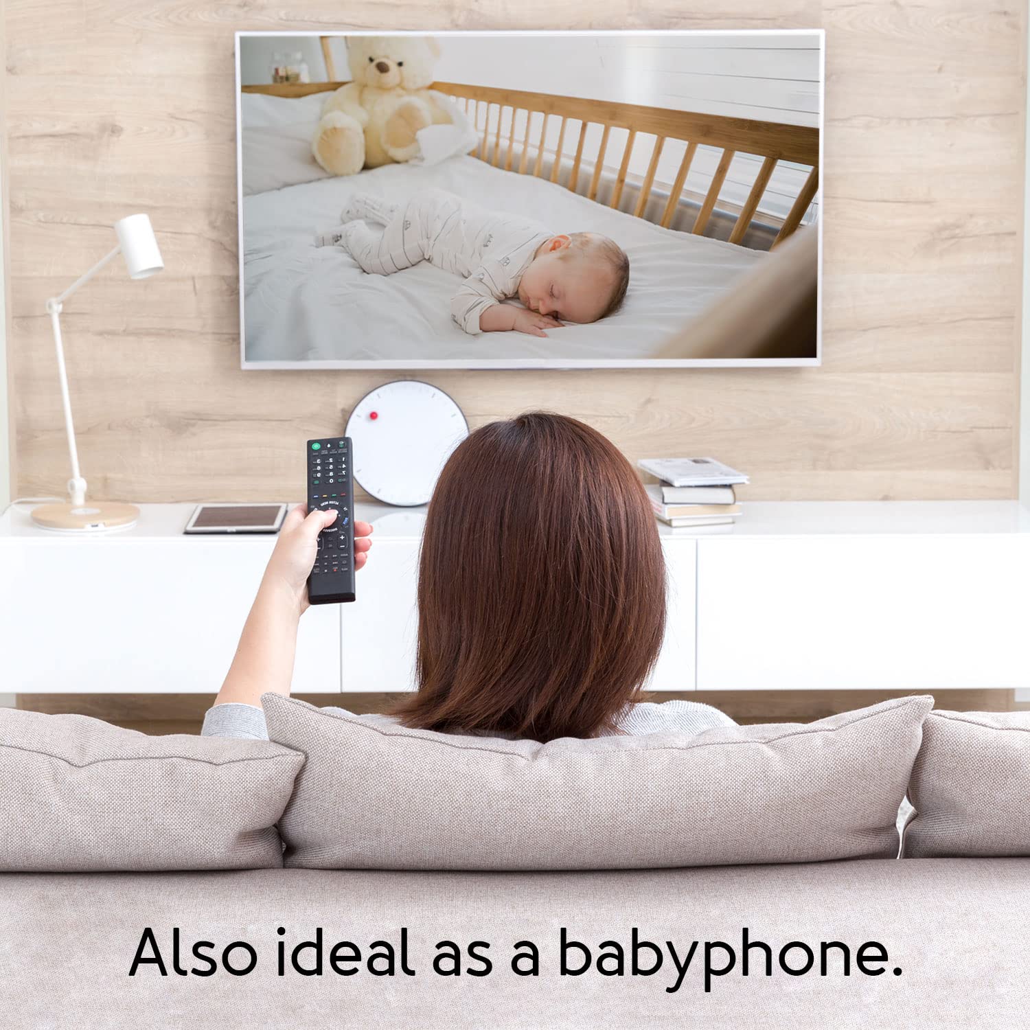 Aeotec SmartThings WiFi IP Security Camera - 1080p Full HD, Night Vision, 360° Panoramic View, Person Detection, Motion Tracking & 2-Way Audio - Ideal for Home, Office & Baby Monitoring