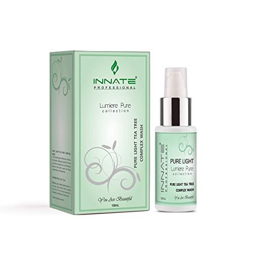 INNATE Pure Light Tea Tree Complex Face Wash with Tea Tree Oil & Neem Extract - Foaming Gel Cleanser for Acne, Oil Control & Deep Cleansing - Suitable for All Skin Types (100ml) - Perfect for Daily Skincare Routine & Acne-Prone Skin Care