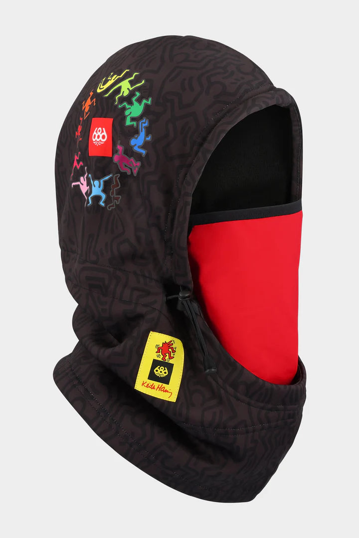 686 2025 Patriot Bonded Hood with Keith Haring Design - Warm Winter Jacket for Men & Women - Perfect for Skiing, Snowboarding & Outdoor Activities