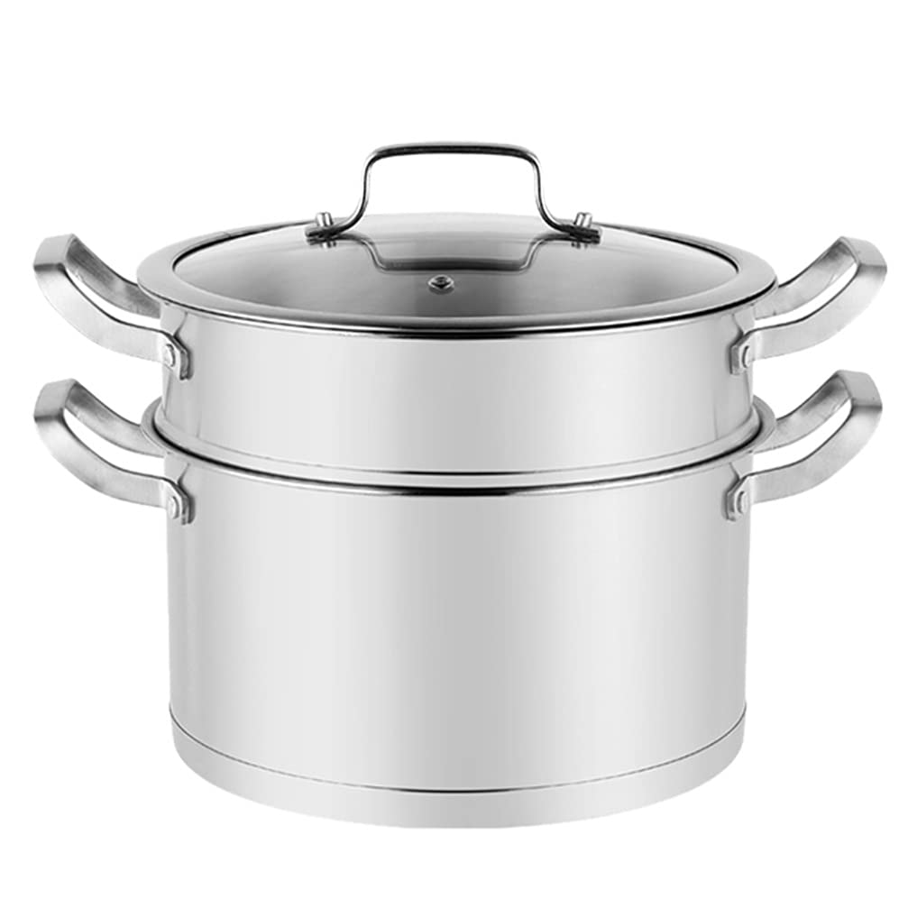 1pc Stainless Steel Steamer Pot with Non-Stick Coating - Multi-Functional Kitchen Cookware for Steaming, Cooking, Soup Making - Perfect for Home, Restaurant & Meal Prep