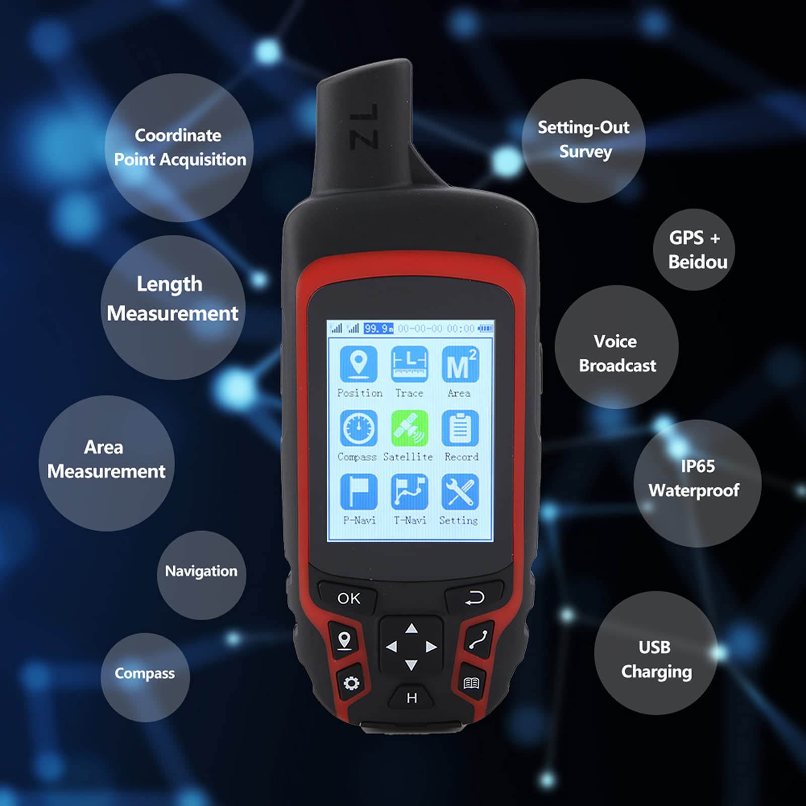 Handheld GPS Navigation Device with Large Storage - Perfect for Hiking, Desert Exploration & Outdoor Adventures