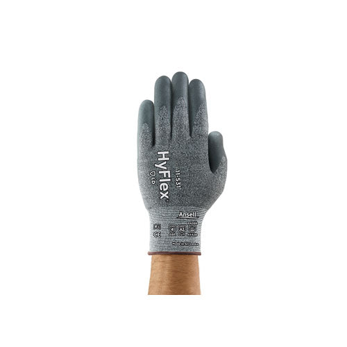 Ansell Hyflex 11-531 Cut Resistant Work Gloves Size 7 - Durable Safety Gloves for Construction, Woodworking & DIY Projects