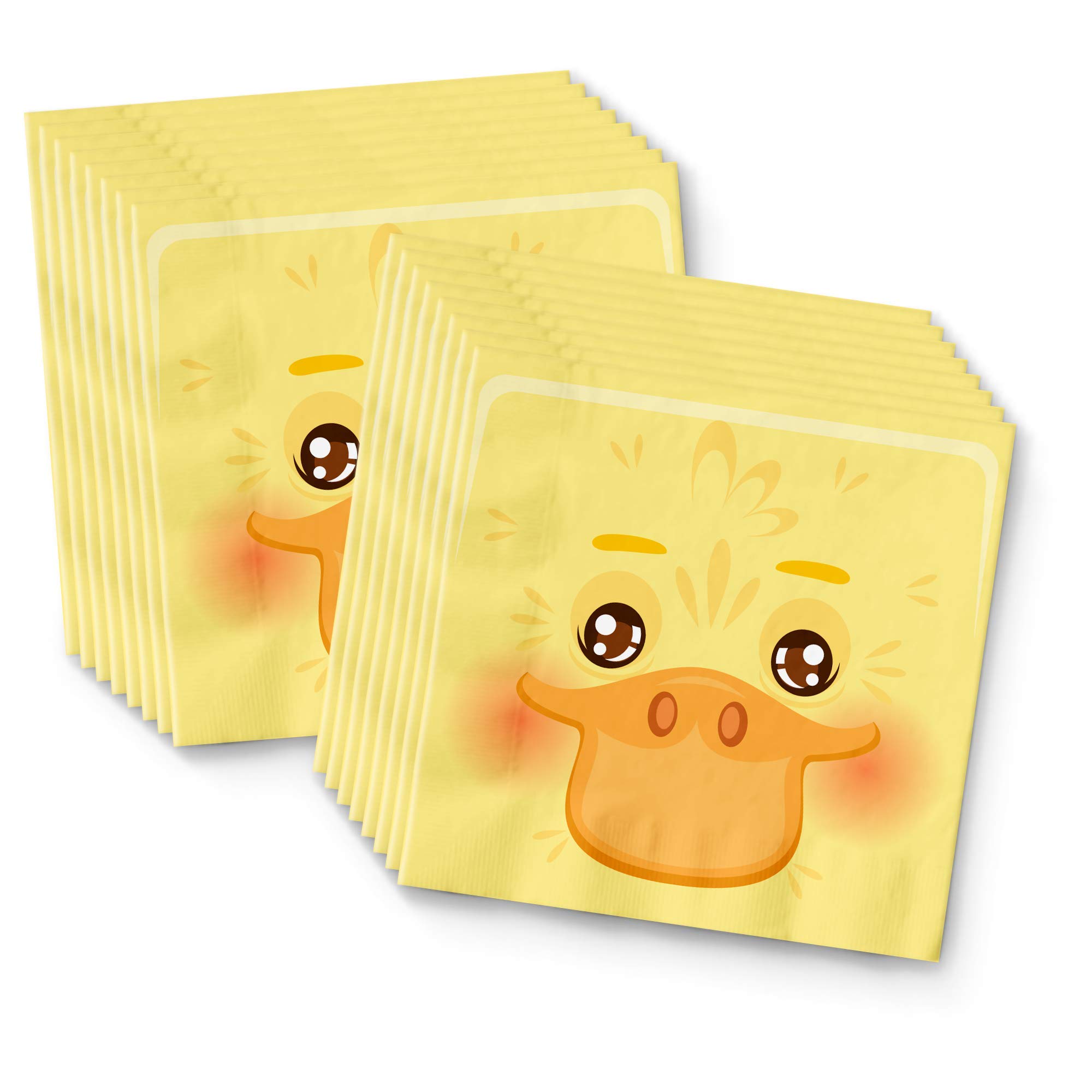 Duck Themed Birthday Party Supplies Set - 16-Piece Tableware Kit with Plates, Napkins & Cups - Perfect for Kids' Birthday Celebrations & Baby Showers
