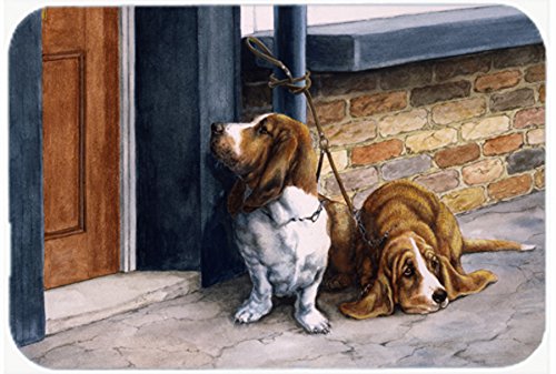 Caroline's Treasures BDBA0016MP Basset Hound Mouse Pad - Large Washable Non-Slip Desk Mat for Home Office, Gaming & Computer Work | Perfect for Laptops, Hot Pads & Trivets