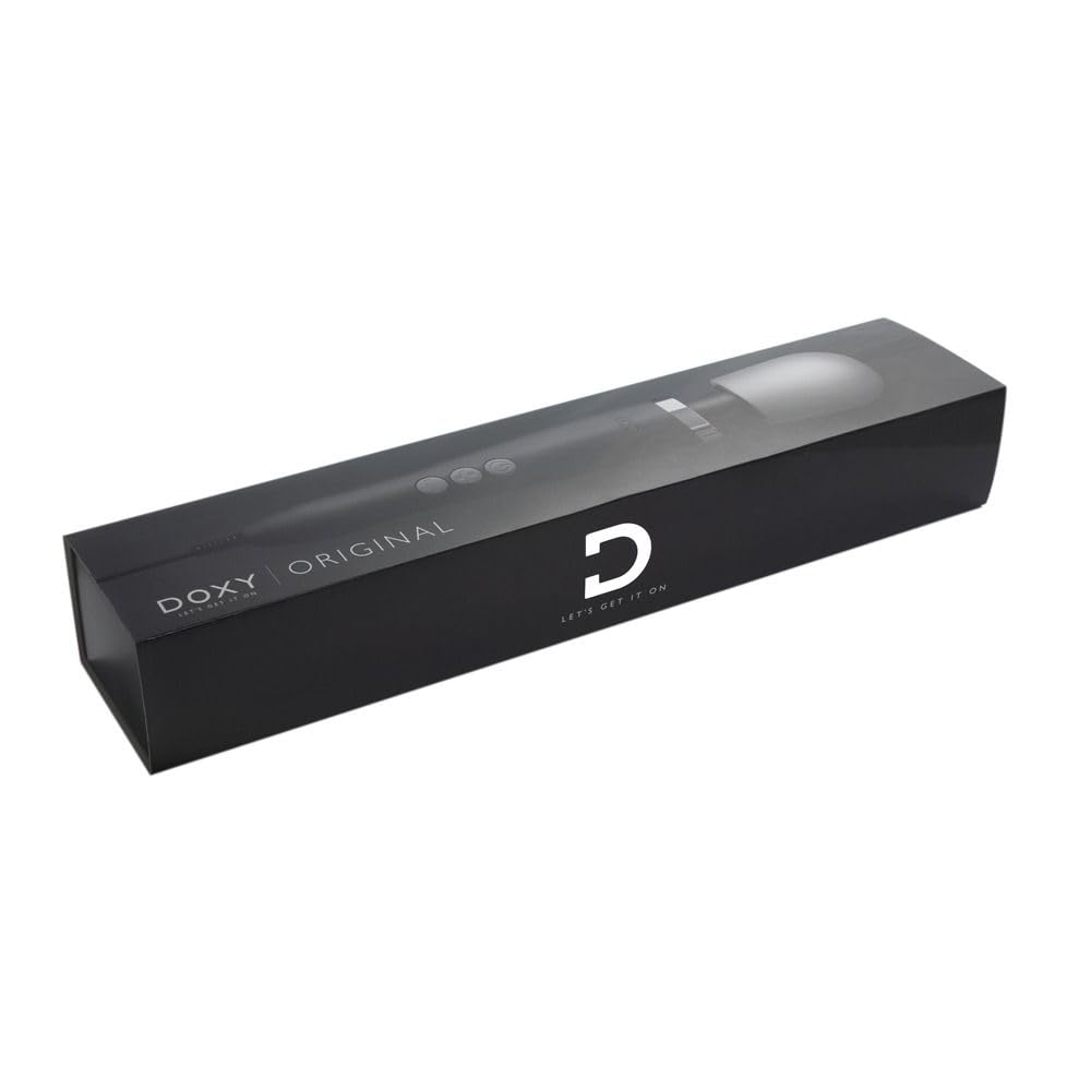 Doxy Massager - Powerful Personal Massager for Muscle Relief & Relaxation, Black (EU Plug) - Perfect for Home, Travel & Spa Use