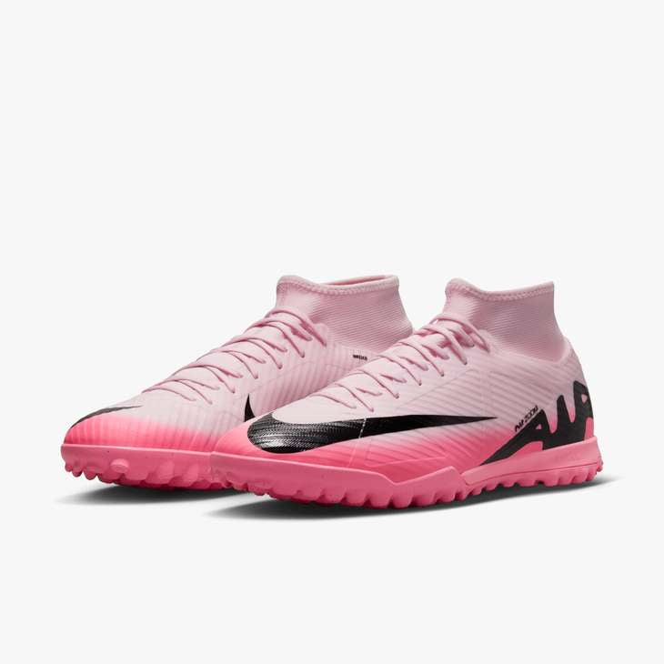 Nike Mercurial Superfly 9 Academy TF Turf Soccer Shoes for Men & Women - Pink Foam/Black - Lightweight Football Cleats for Artificial Grass - Perfect for Training, Matches & Indoor Soccer Games