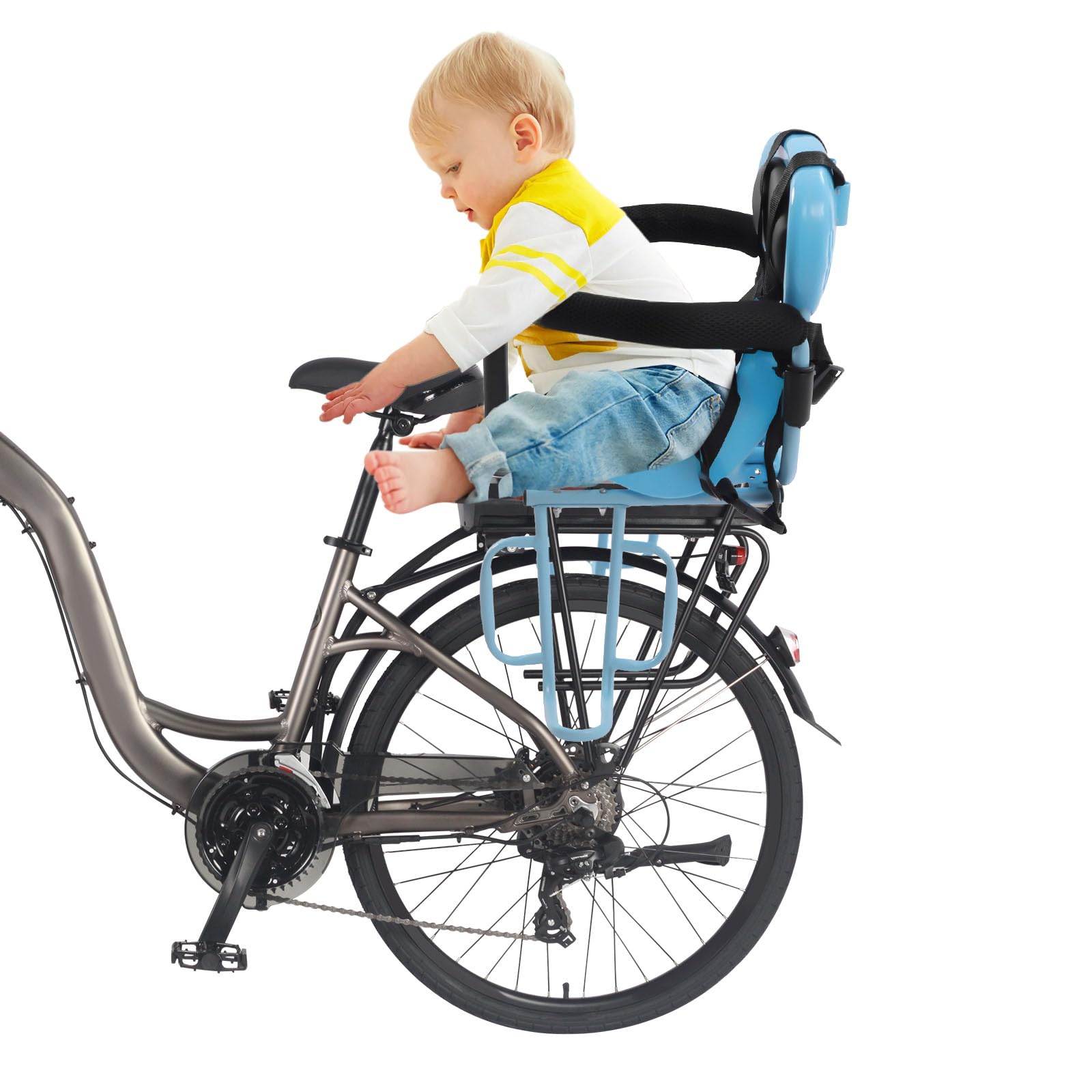 Rear Mount Baby Bike Seat for Kids 6 Months to 6 Years - Safe & Comfortable Toddler Child Seat for Adult Bicycles - Perfect for Family Rides, Commuting & Outdoor Adventures