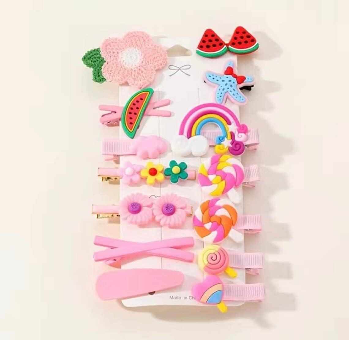 Abrish Multi Unicorn Cartoon Hair Clips for Girls - Cute Animal Character Hair Accessories with Mix Designs - Perfect for School, Parties & Everyday Wear