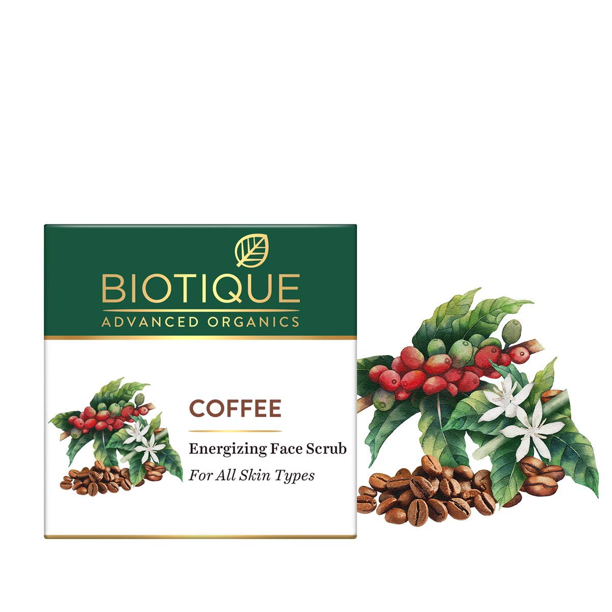 Biotique Coffee Energizing Face Wash 150ml - Purifying Facial Cleanser for Glowing Skin, Unclogs Pores & Refreshes | Daily Skincare Routine for Men & Women    Biotique Coffee Energizing Face Scrub 50g - Deep Exfoliating Scrub for Blackhead & Whitehead Removal, Brightens Dull Skin | Perfect for Weekly Detox & Smooth Complexion