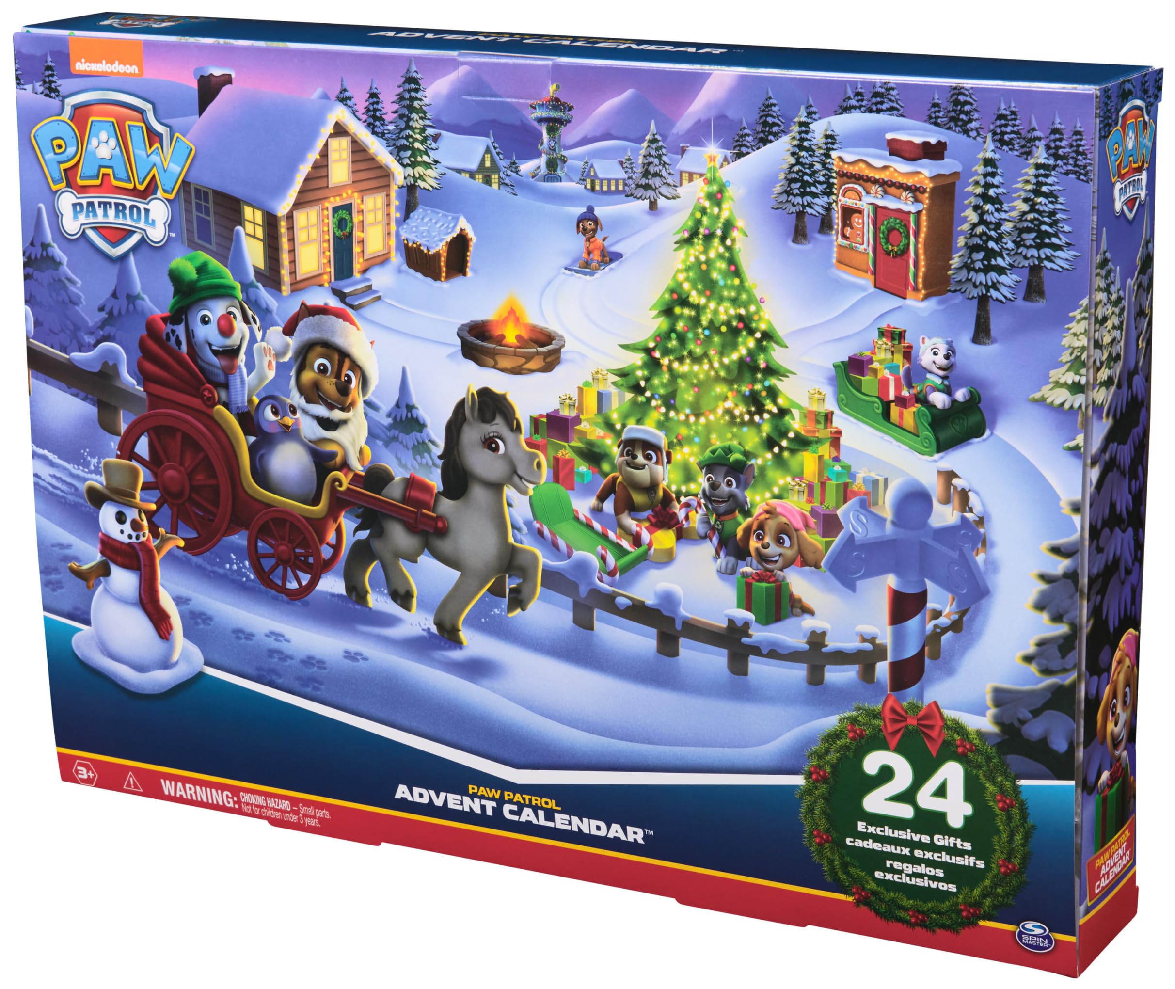 PAW Patrol 2024 Advent Calendar - 24 Surprise Toys with Figures & Accessories | Fun Holiday Countdown Gift for Kids Ages 3+ | Perfect for Christmas Stocking Stuffers & Family Countdown Traditions