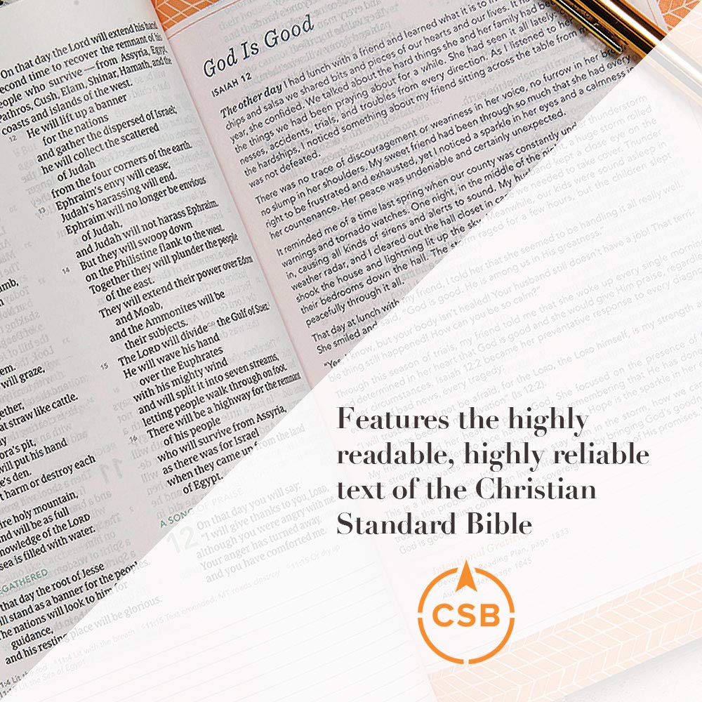 CSB Devotional Bible - Blue LeatherTouch, Indexed, Devotionals & Journaling for Women's Daily Faith