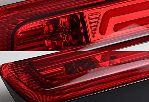 EPARTS Chrome Housing Red Lens LED Third Brake Light Cargo Lamp Compatible with 2007-2018 Toyota Tundra - Durable Rear Stop Light for Pickup Trucks & Off-Road Adventures