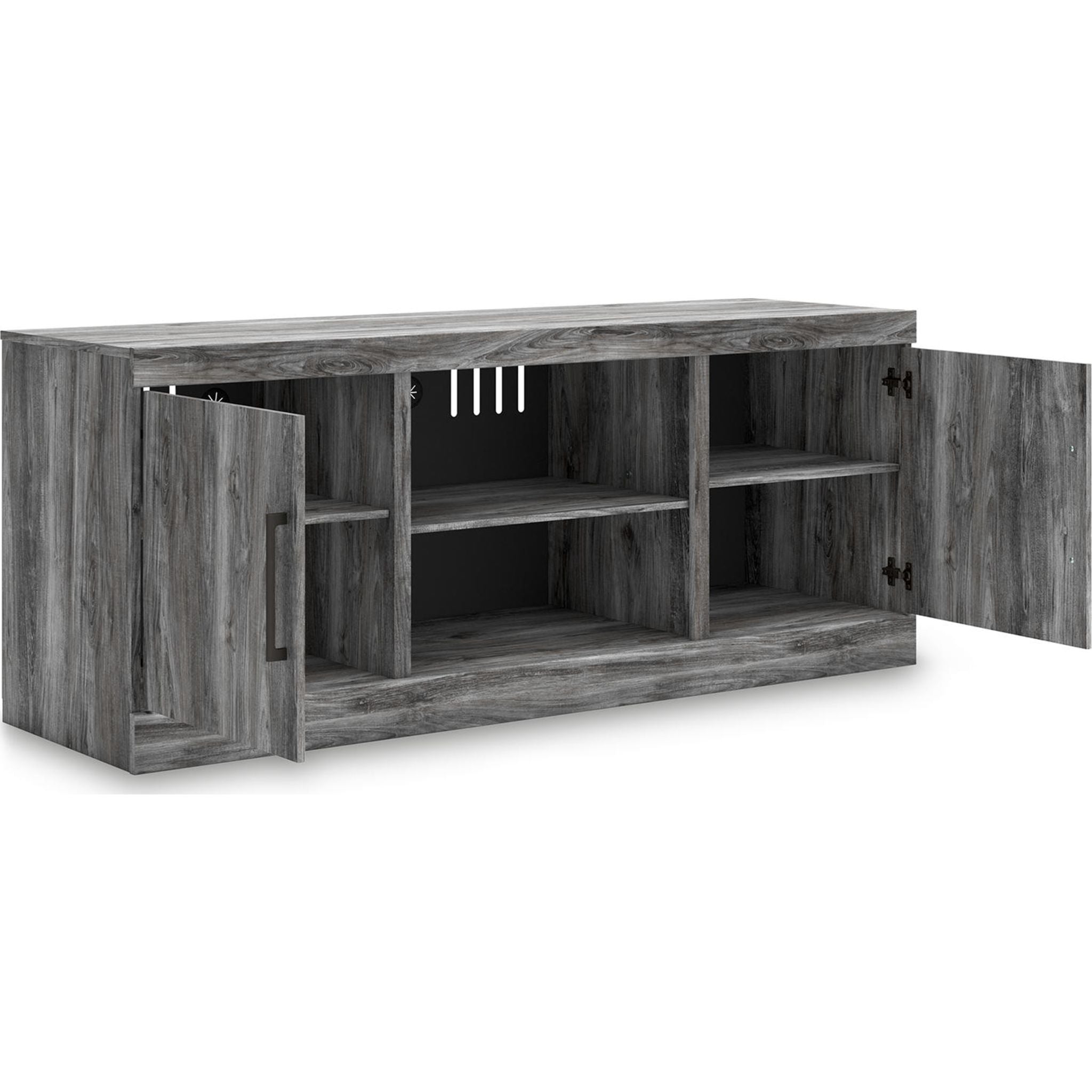 Baystorm TV Stand for Living Room - Modern Gray TV Stand with Storage Shelves, Entertainment Center for Flat Screen TVs up to 65