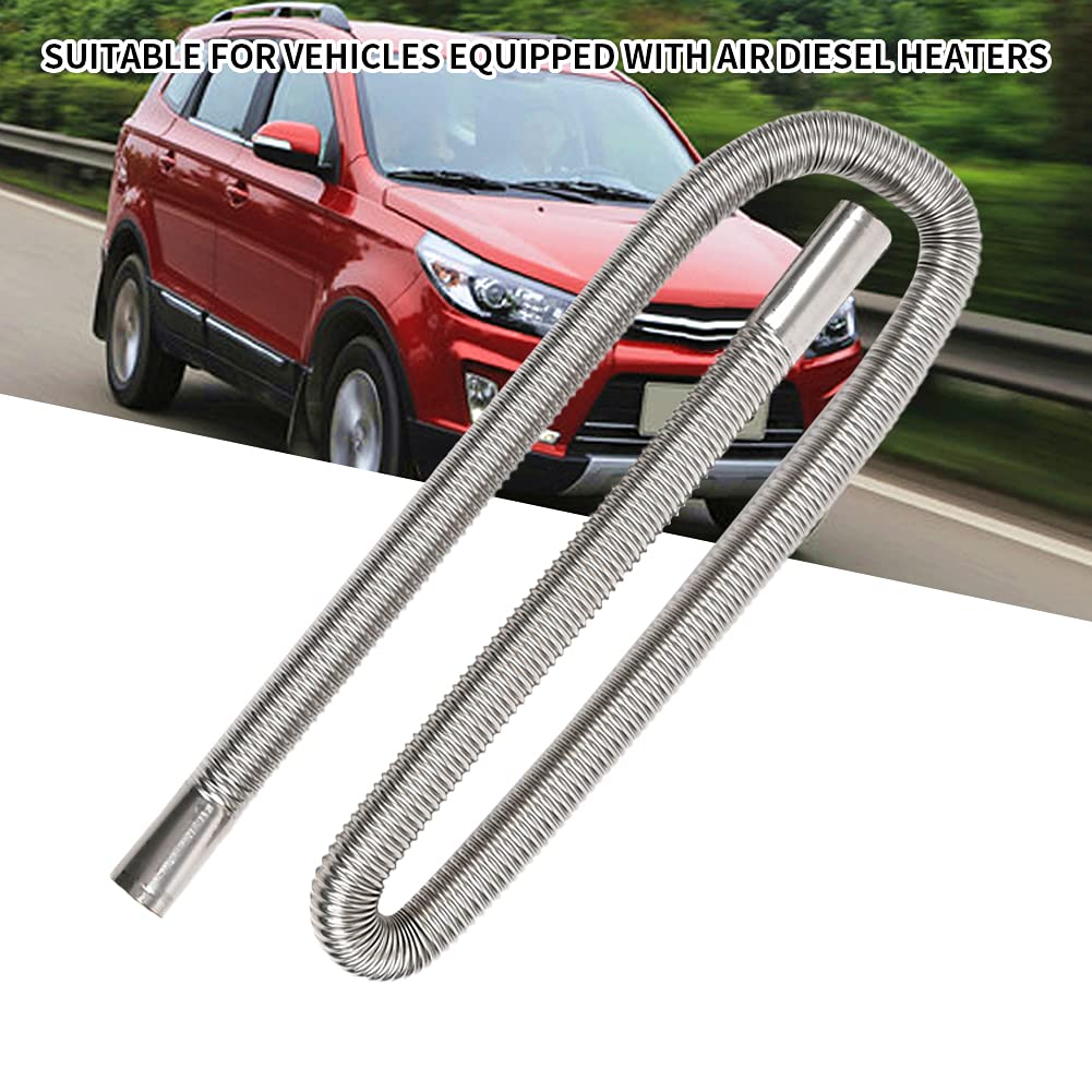 Stainless Steel Parking Air Heater Exhaust Pipe - 120cm/47.24in Diesel & Gas Vent Hose for Trucks, RVs & Campers - Durable Fuel Tank Heating Solution for Winter Camping & Cold Weather Use