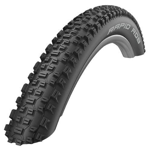 Schwalbe Rapid Rob Wired Bike Tire 27.5 x 2.25 - Mountain Bike & Hybrid Tire for Trail Riding & Urban Commuting