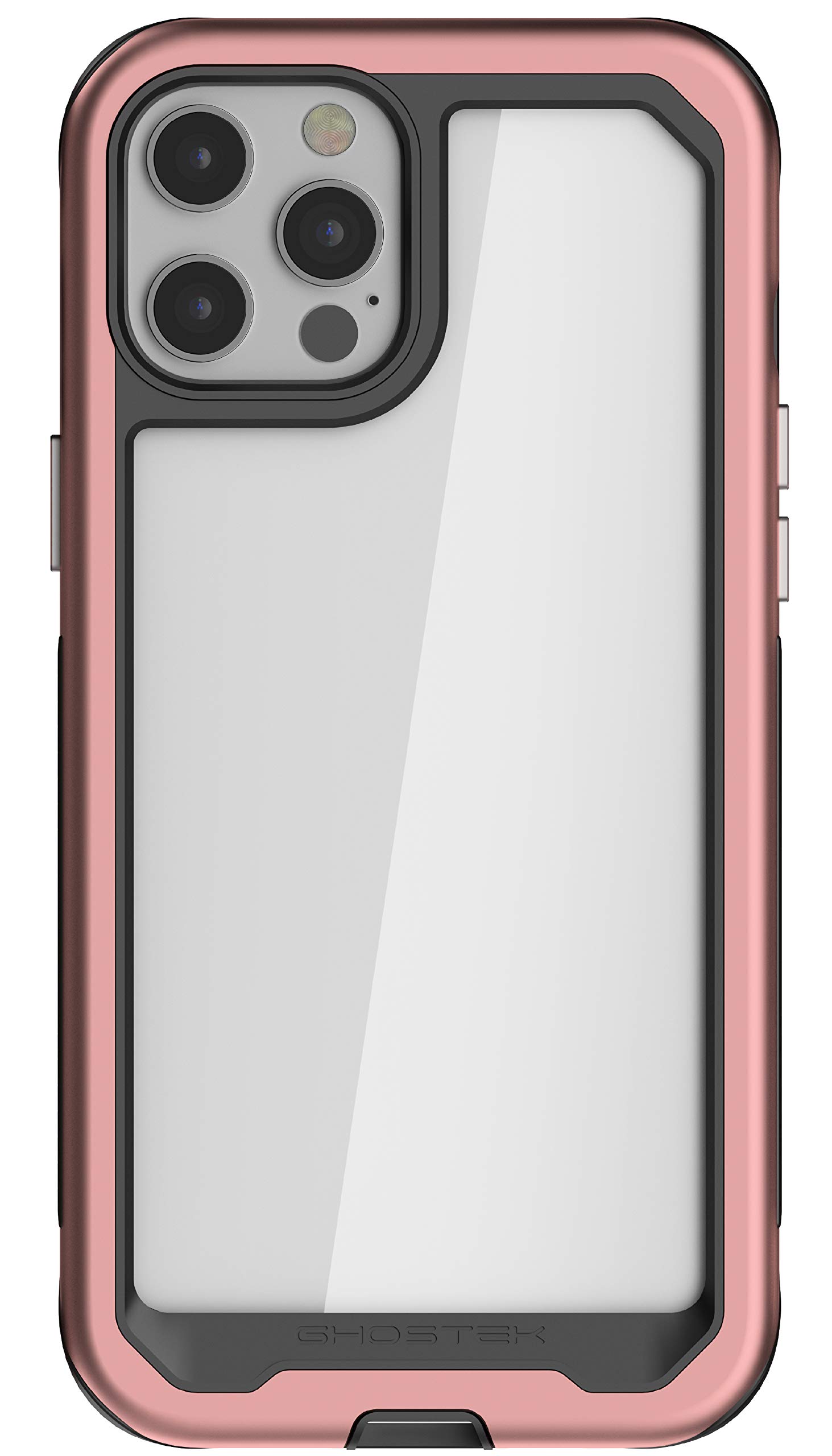 Ghostek Atomic Slim iPhone 12 Pro Max Case - Military Grade Aluminum Alloy Protective Bumper | 6.7 Inch 5G Phone Cover (Pink) | Shockproof & Lightweight for Everyday Protection