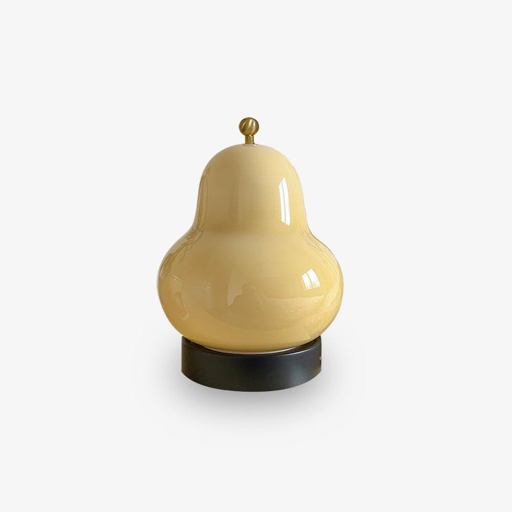 Pear Rechargeable LED Table Lamp with Built-in Battery - Perfect for Bedroom, Office, and Reading Nook Lighting