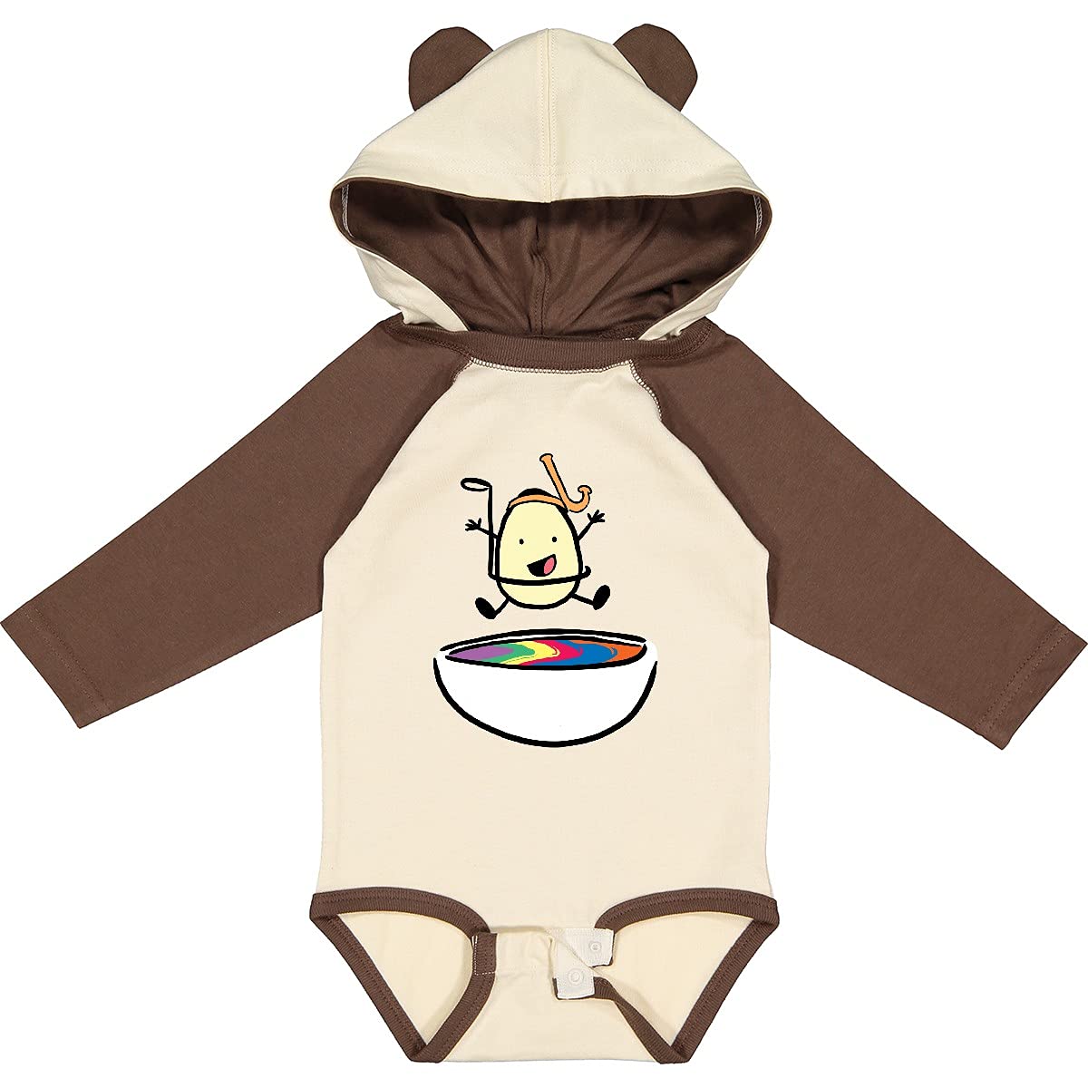 Inktastic Easter Egg Jumping Into The Dye with Snorkel Long Sleeve Baby Bodysuit - Cute Holiday Outfit for Easter Photos & Spring Celebrations