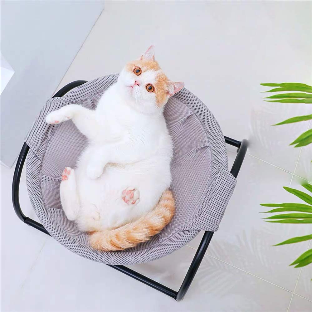 Premium Elevated Cat Hammock Bed - Detachable Pet Bed for Kittens & Puppies - Soft Sleeping Bed for Indoor & Outdoor Use - Perfect for Lounging, Napping & Sunbathing