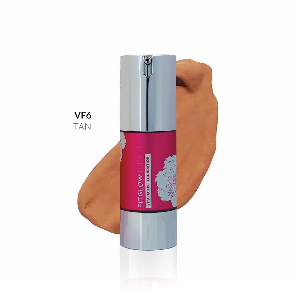 Fitglow Beauty Vita Active Foundation - Hydrating & Anti-Aging Liquid Makeup with SPF 30 | Perfect for Daily Wear & Special Occasions