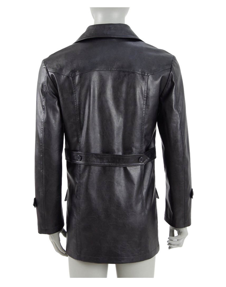 Magical Dr. 9th Costume - Faux Leather Black Jacket for Men's Halloween Cosplay & TV Series Character Outfit - Perfect for Halloween Parties, Comic Conventions, and Themed Events