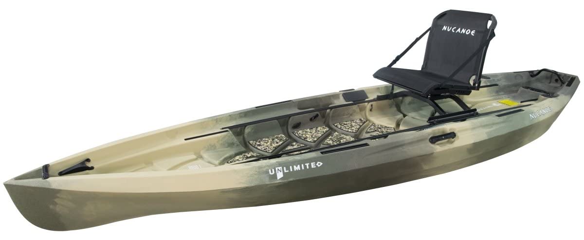 NuCanoe Unlimited Fishing Kayak with Fusion 360 Seat - Stable & Comfortable Fishing Kayak for Lakes, Rivers & Ocean | Perfect for Anglers & Outdoor Adventures