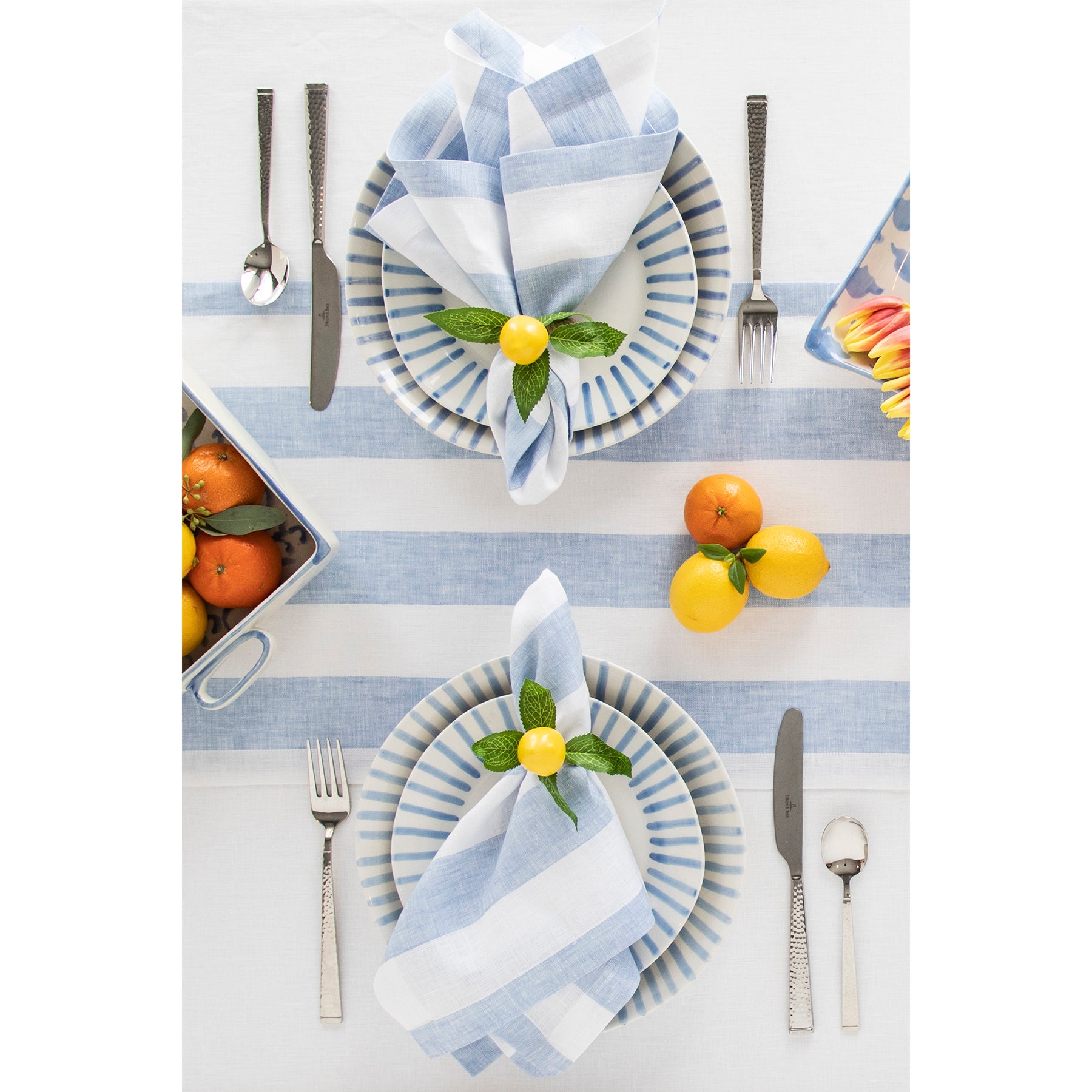 Stylish Cabana Stripe Table Runner - Cotton Decorative Dining Table Cover for Summer Parties, Beach Weddings & Outdoor Entertaining