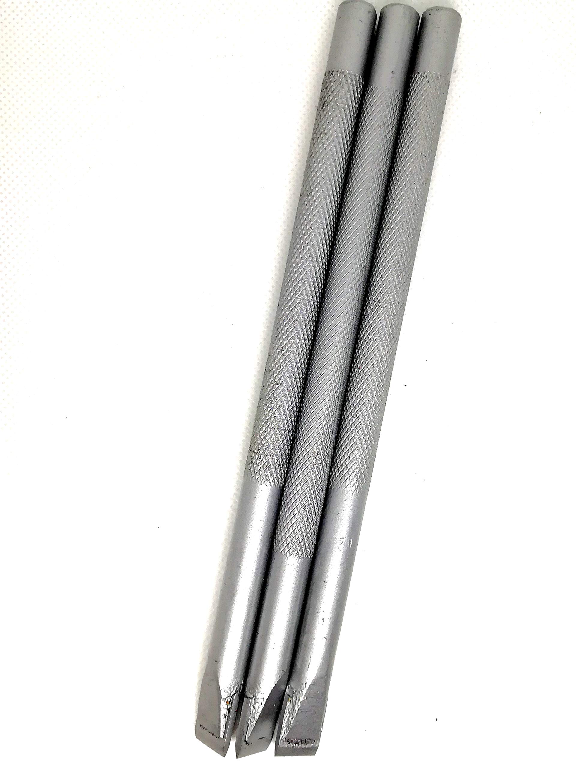 Premium Ukrainian Diamond Tool Carbide Chisel Set (12mm, 3pcs) - Knurled Handle for Stone Carving & Masonry Work - Perfect for Sculpting, Tile Cutting & Professional Stonework