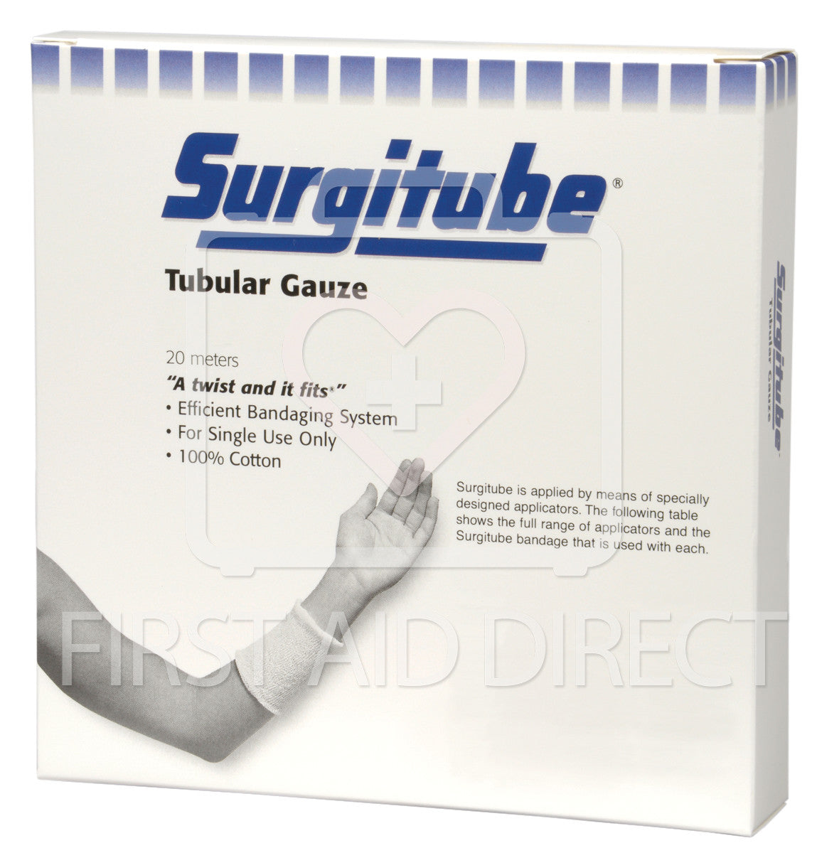 SURGITUBE Sterile Tubular Gauze Bandage - 2 Pack, 2.5 cm x 20 m (1 inch x 22 yds) for Wound Care, First Aid & Medical Dressings - Ideal for Finger/Toe Wrapping & Burn Treatment