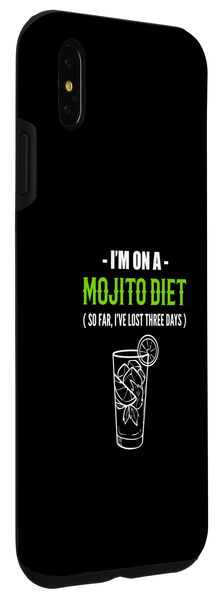iPhone XS Max Case - Slim Protective Cover for Mojito & Diet Heavy Drinkers | Durable Shockproof Design for Daily Use, Travel & Outdoor Activities