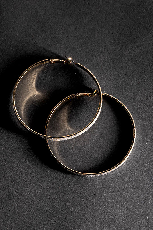 Stylish Frosted Hoop Earrings for Women - Trendy Matte Gold/Silver Dangle Earrings for Everyday Wear | Perfect for Office, Date Night & Special Occasions
