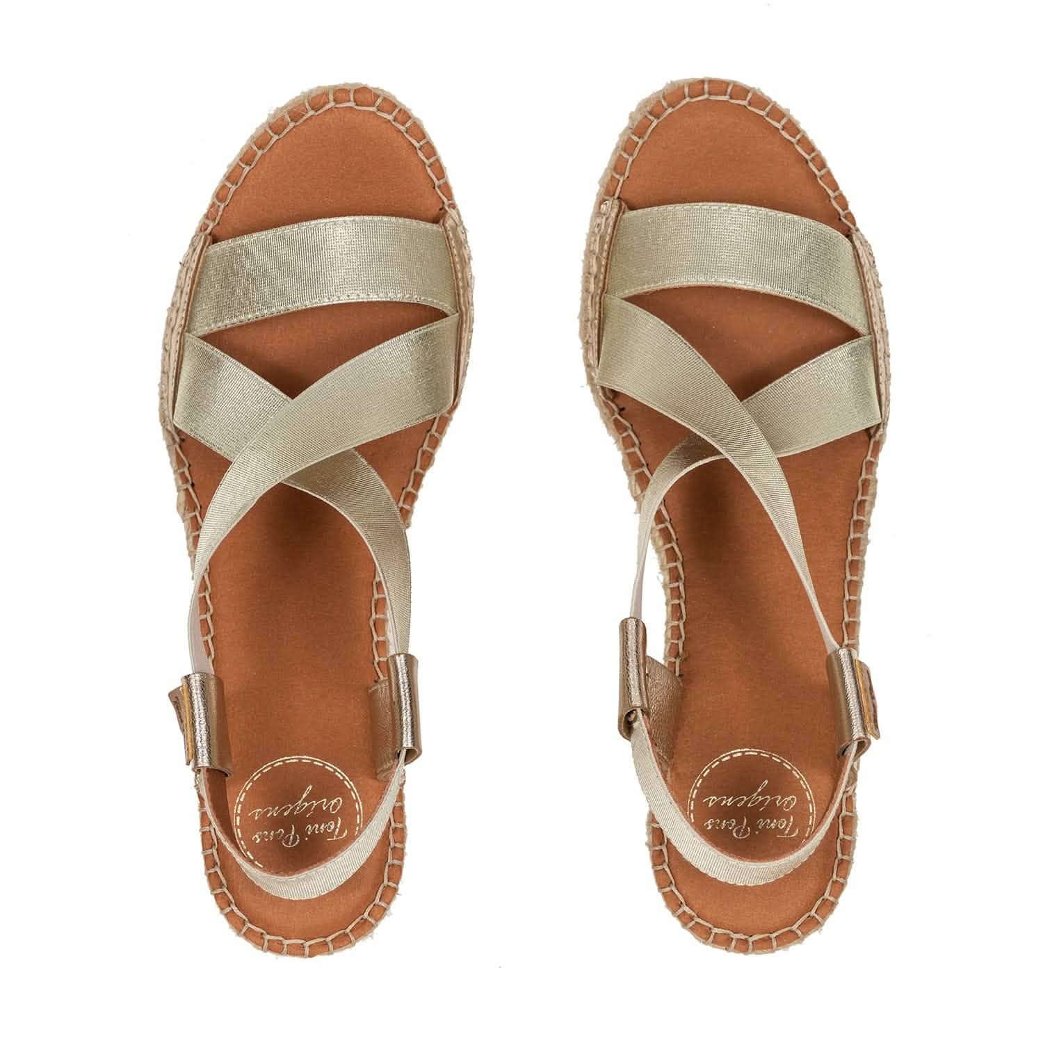 Women's Metallic Cotton Blend Wedge Espadrille Shoes - Comfortable Summer Casual Sandals for Beach, Vacation & Everyday Wear | Tura RC