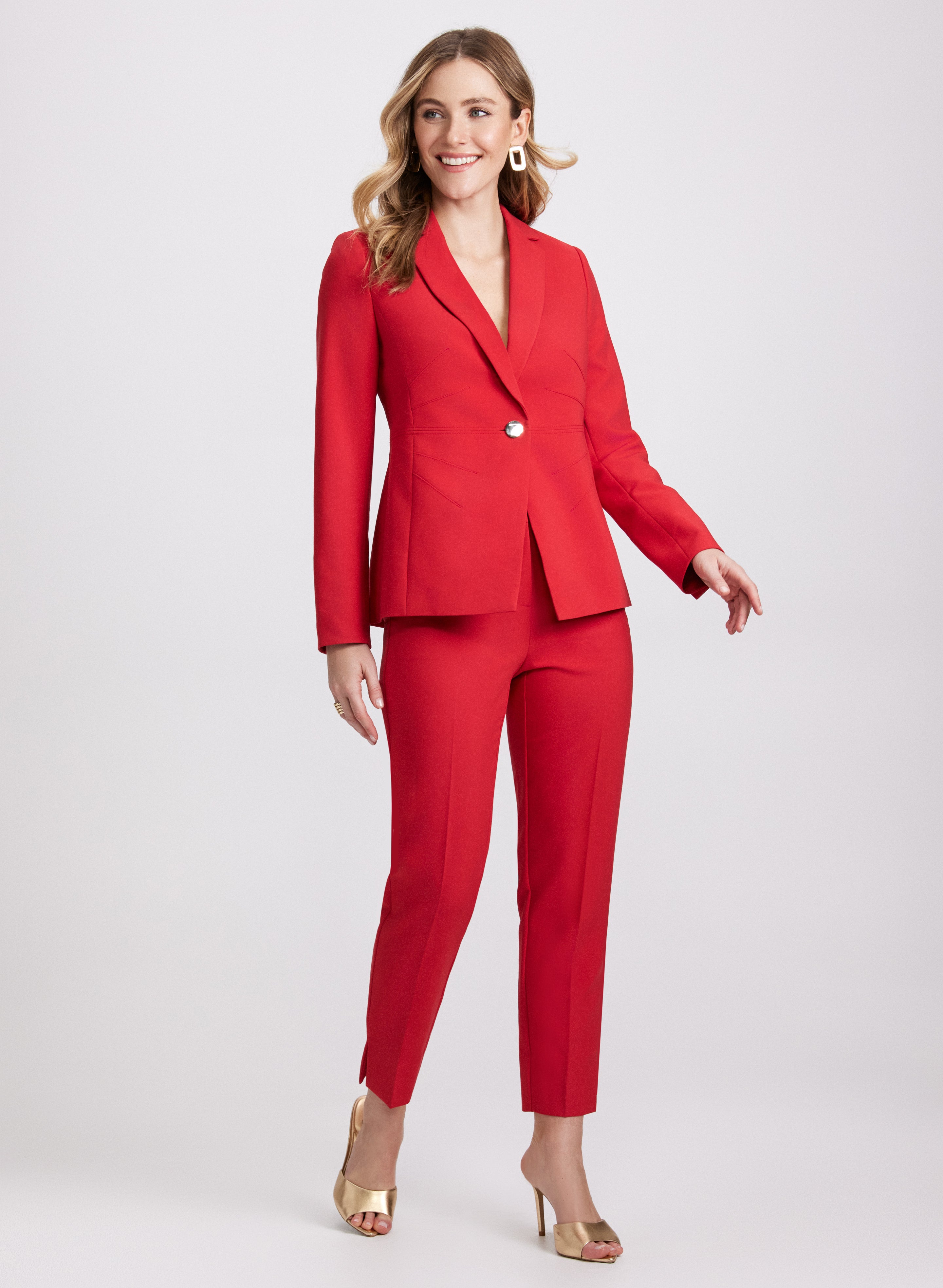Emma Slim Leg Ankle Pants for Women - Stretchy Comfortable Work Pants for Office & Business Casual Wear