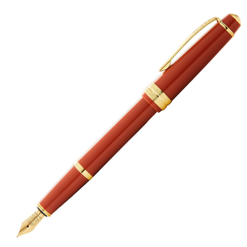 Cross Bailey Light Fountain Pen - Amber with Gold Trim - Premium Writing Instrument for Calligraphy, Journaling & Office Use
