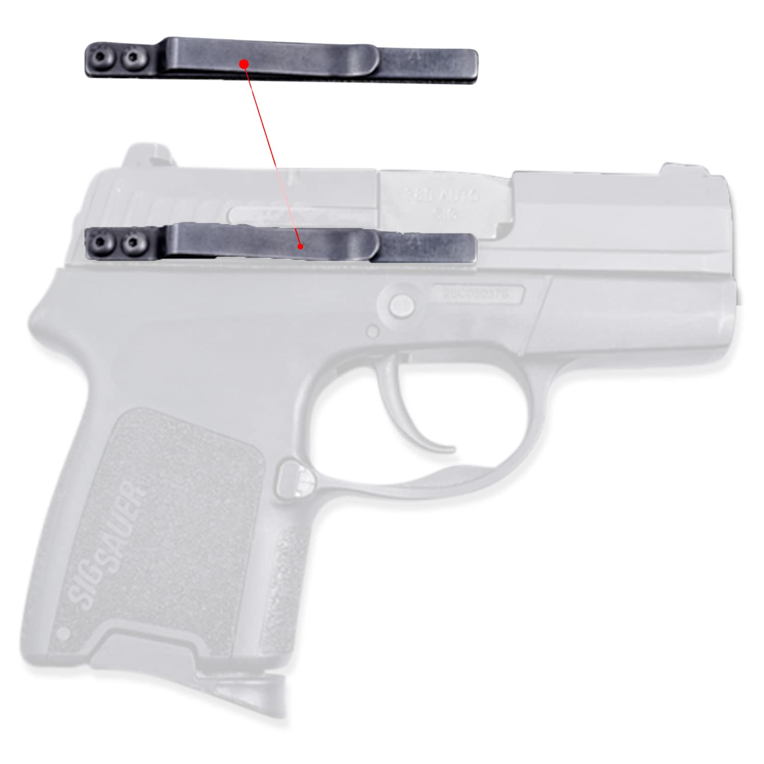 ClipDraw Gun Clip - Low Profile Slim Concealed Carry Holster for Pistols | Easy Installation | Made in USA | Perfect for Everyday Carry, Home Defense & Outdoor Activities