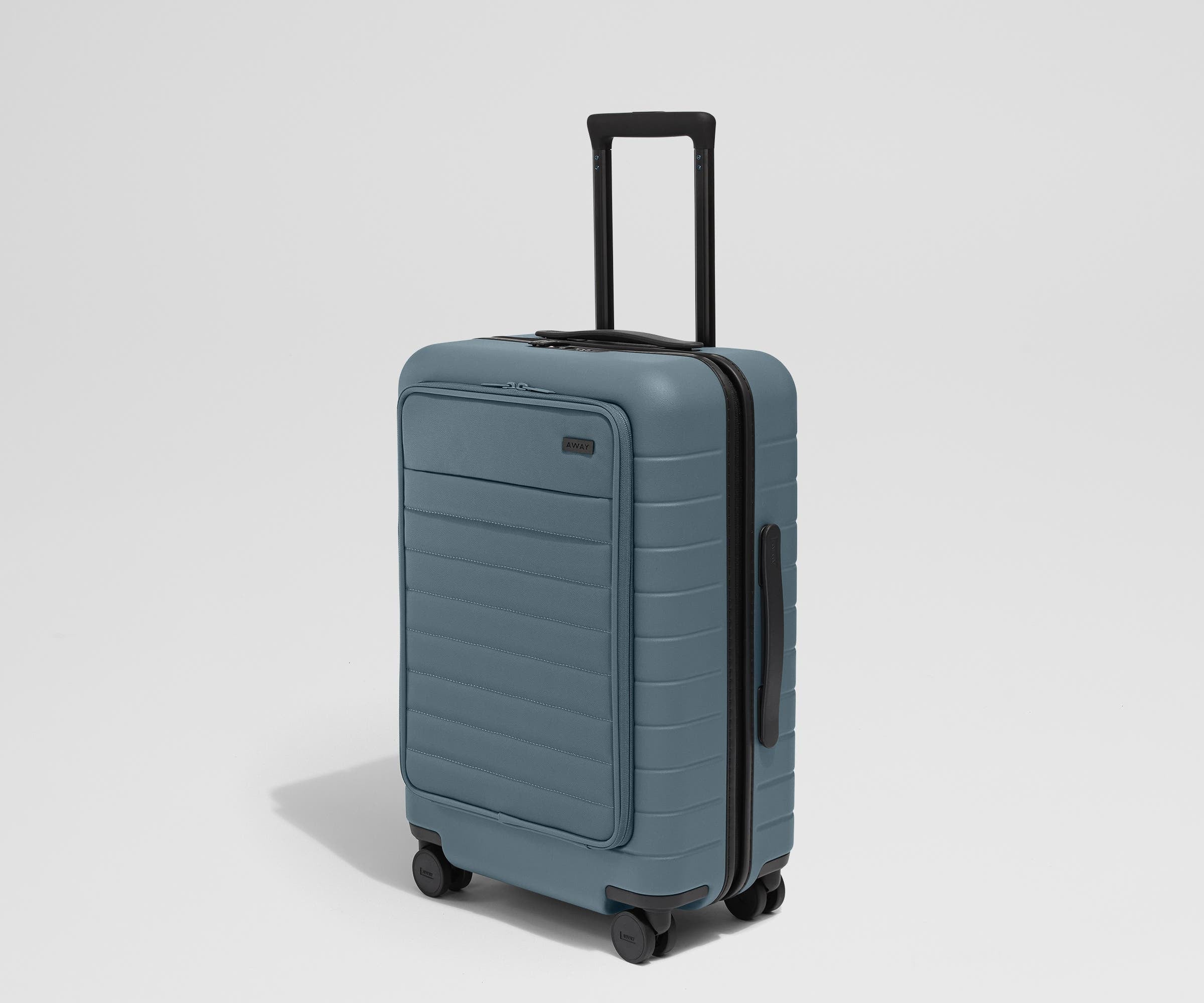Executive Bigger Carry On Luggage in Coast Blue - Perfect for Business Travel & Weekend Getaways