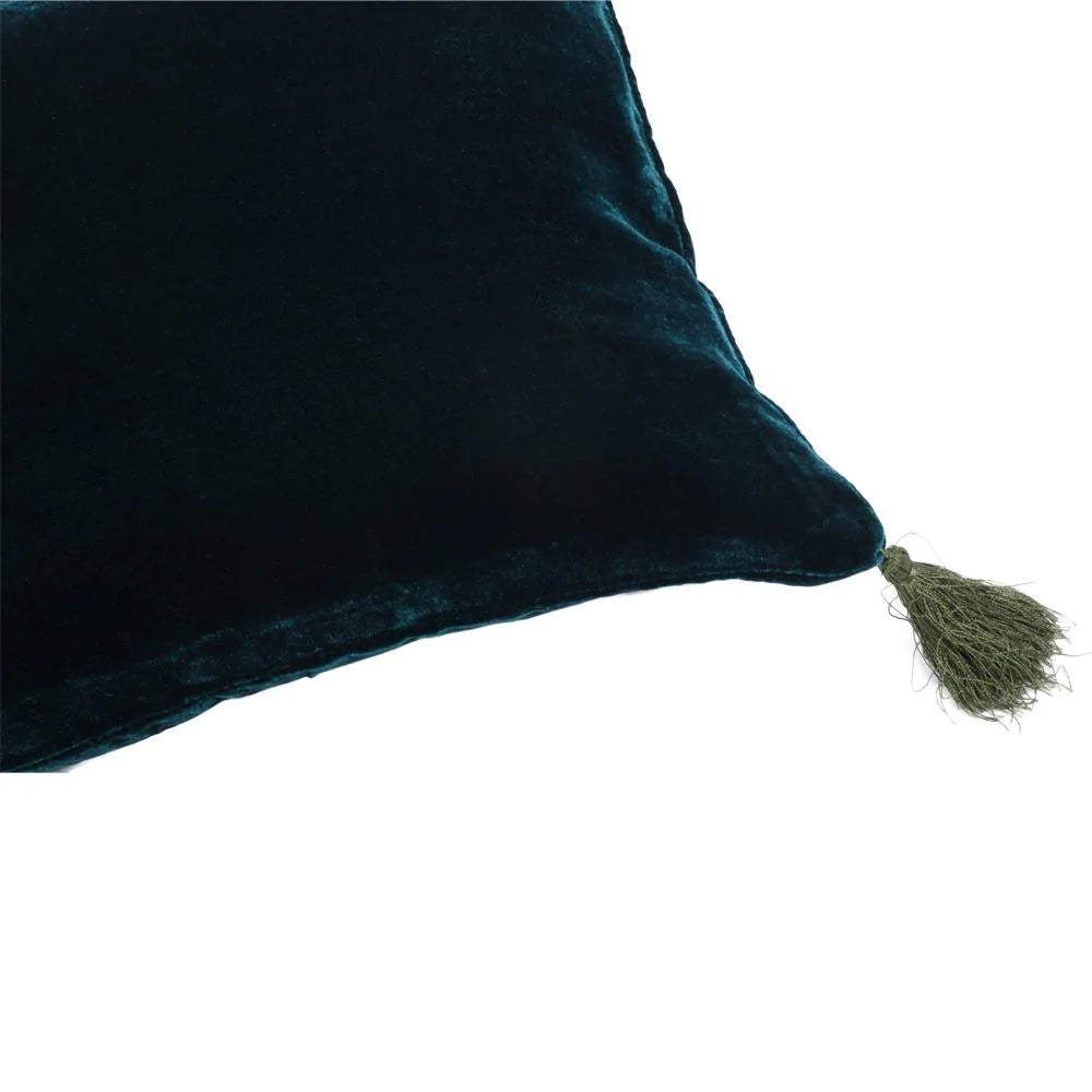 Blue Coral Pompom Silk Velvet Fabric - Soft & Luxurious for Dresses, Curtains & Home Decor
