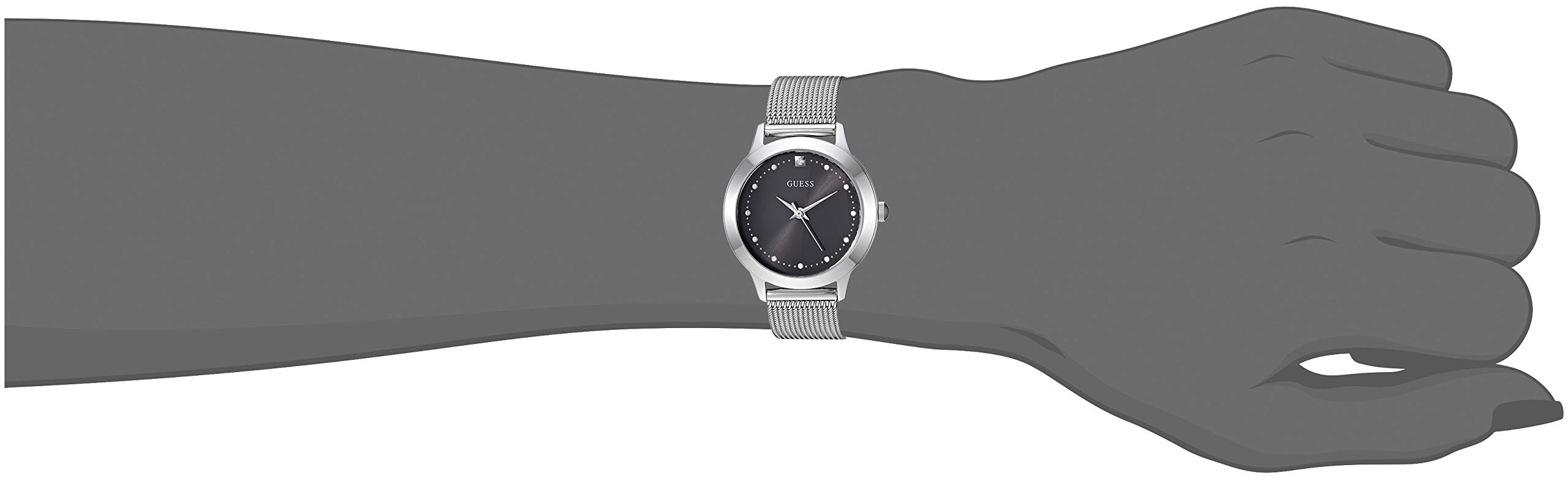 GUESS Stainless Steel Mesh Bracelet Watch for Women & Men - Water Resistant Fashion Watch - Perfect for Casual, Office & Date Night Outfits